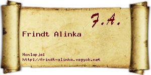 Frindt Alinka névjegykártya